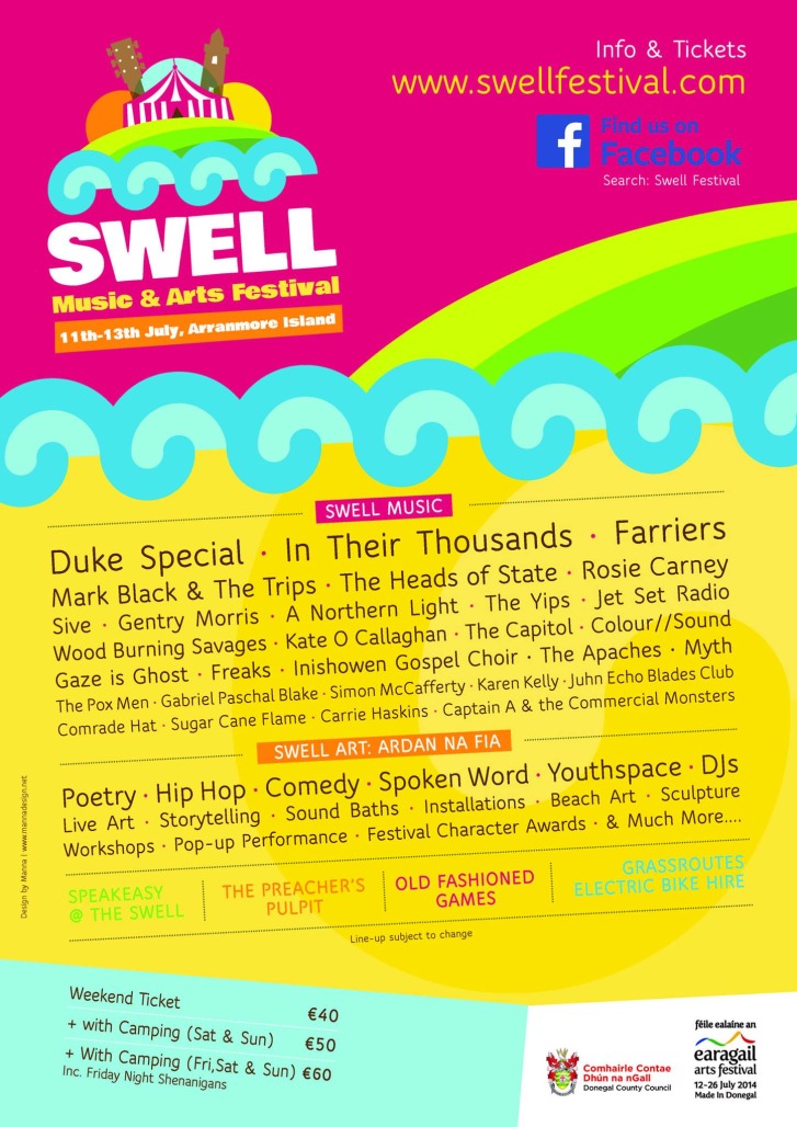 Swell Music Festival&nbsp;timetable