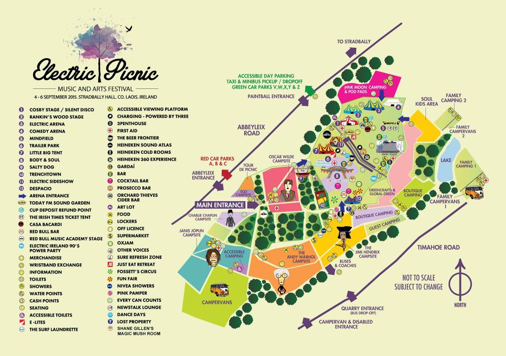Electric Picnic 2015 full timetable &&nbsp;sitemap
