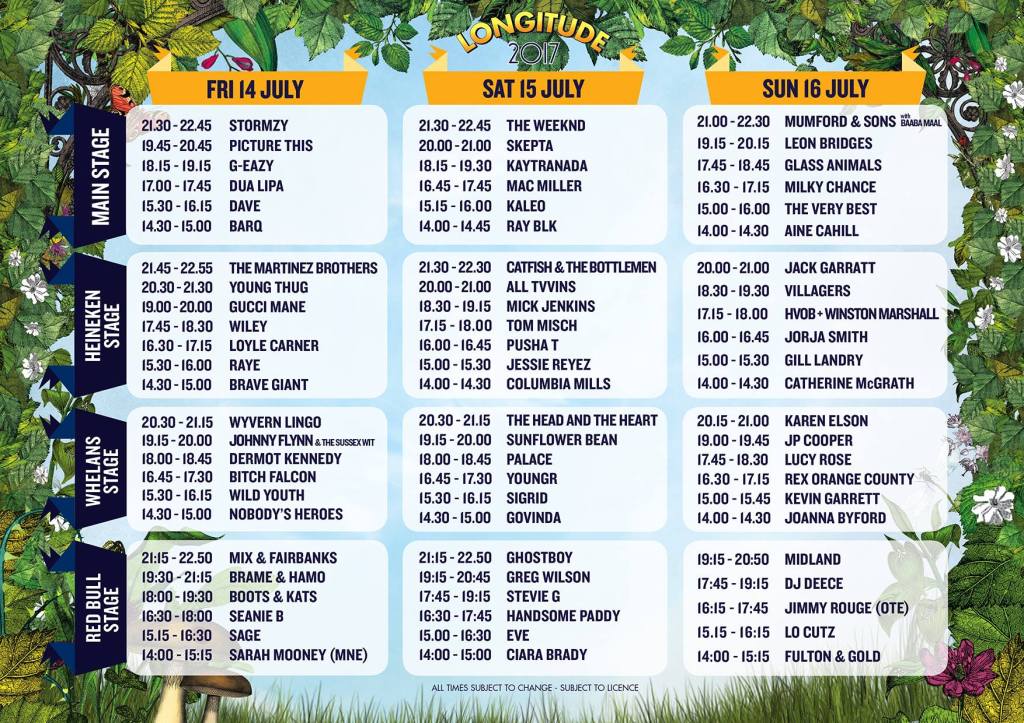 Longitude 2017 stage times&nbsp;announced