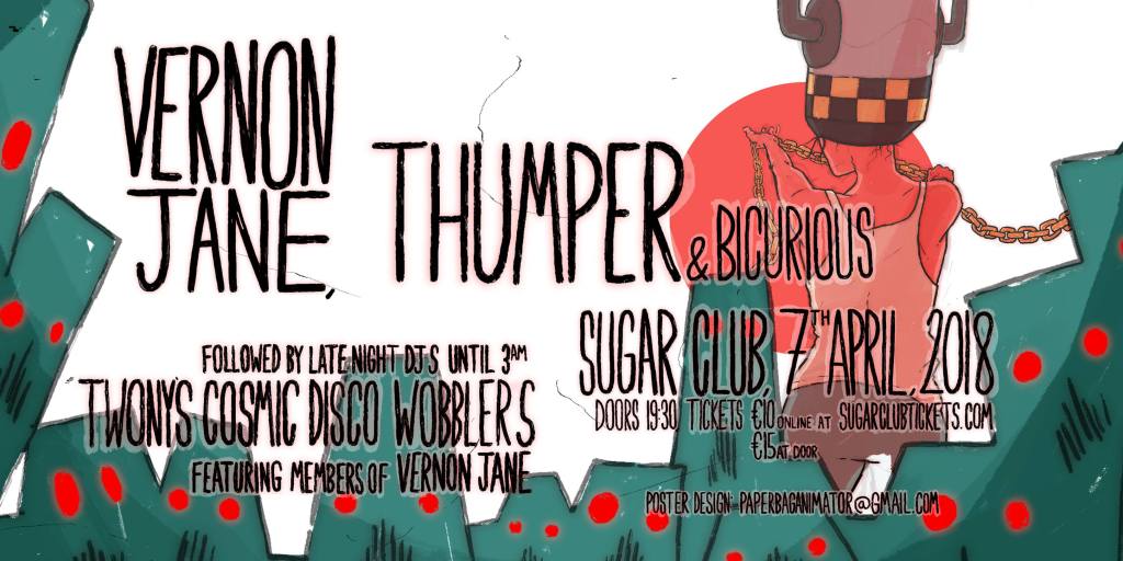 Vernon Jane & Thumper announce double headliner at the Sugar&nbsp;Club